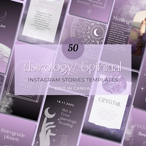 Astrology Instagram Story Templates, Spiritual Instagram Story Templates, Celestial Instagram Stories ,Zodiac, Tarot,Mystical Stories