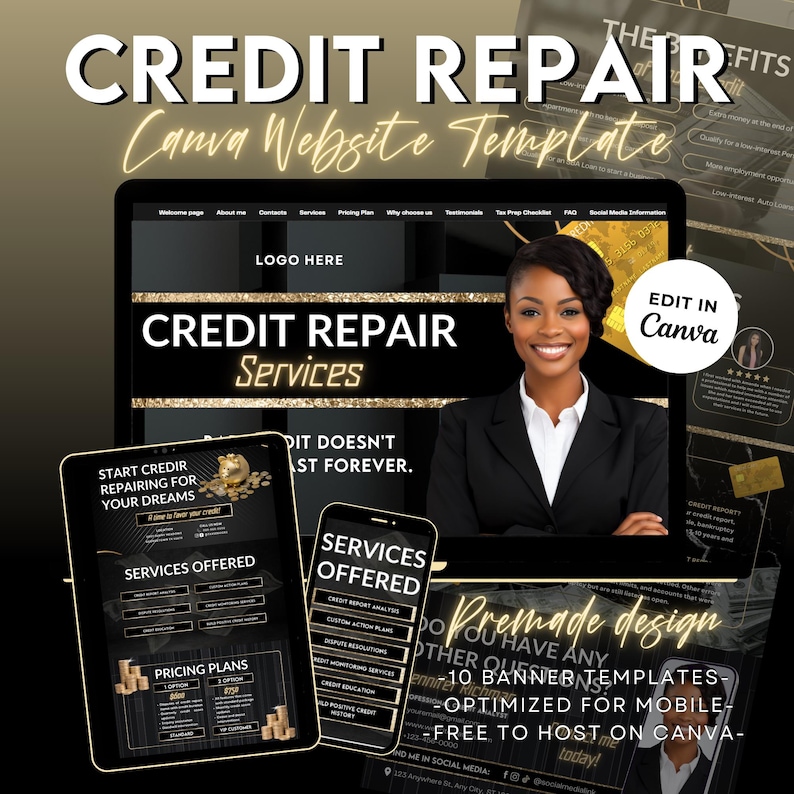 Credit Repair Website Template, Credit Repair Website, Credit Repair ...