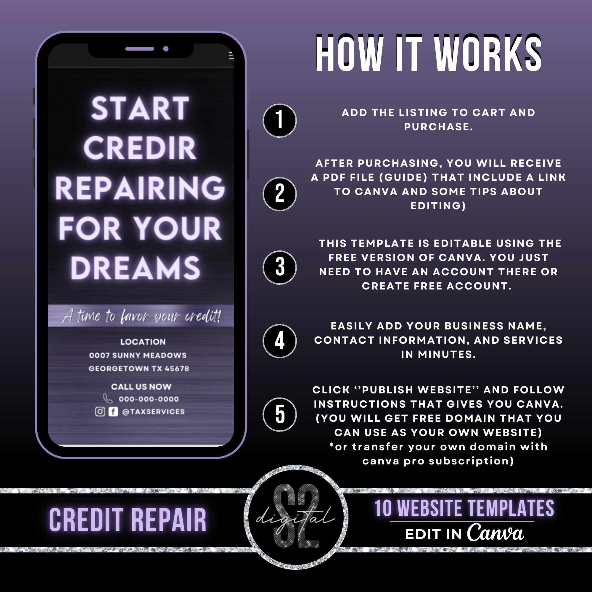 Credit Repair Website Template, Credit Repair Website, Credit Repair ...