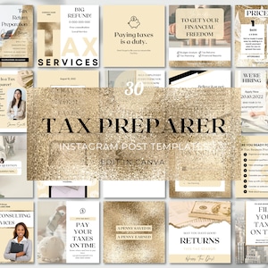 Tax Preparer Instagram Templates,Tax Preparation Accounting Posts,Gold Tax Prep Flyers,Tax Posts,Tax prep engagement post,Tax season
