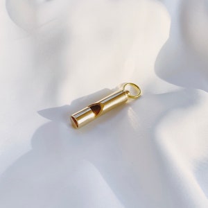 Stylish Brass Whistle | emergency whistle outdoor survival whistle golden keychain keyring metal luxury elegant accessories retro