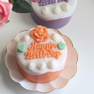 3 Wick Birthday Cake Candle|personalized gifts|best friend gift|Mother&#39;s Day gift|birthday gift|self gift|gift for her|cute candle|pillar