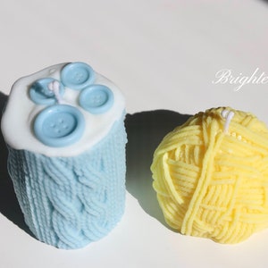 Yarn Cylinder Candlepersonalized giftsbest friend giftscandleshome decorself giftbirthday giftgift for hercute candles image 5