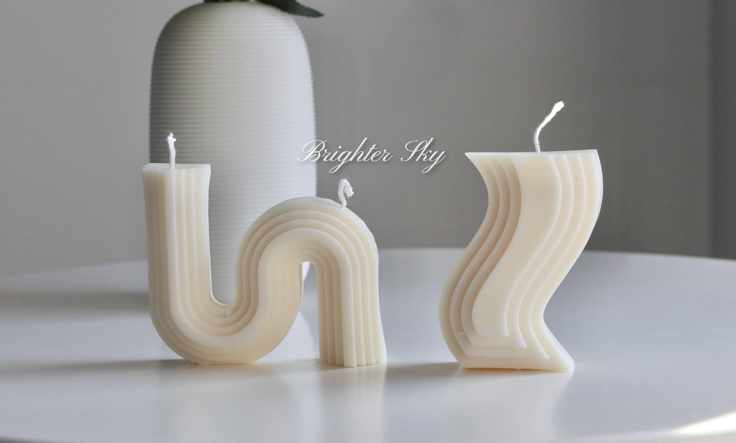 3 velas estéticas geniales lindas velas decorativas en forma de S en forma  de arco en forma de U velas de moda minimalista geométrica perfumada vela