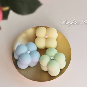 Mini Bubble Set personalized giftsbest friend gifthome decorself giftbirthday giftgift for hercute candle BlueGreenYellow+Dish