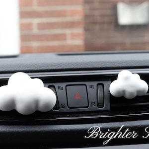 Car Air Freshener Vent Clips, Cloud Shaped Car Aromatherapy Diffuser, Air Conditioning Decoration, 2 pcs