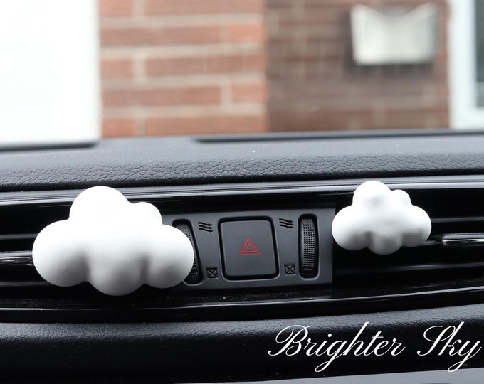 Car Air Freshener Vent Clips, Cloud Shaped Car Aromatherapy Diffuser, Air Conditioning Decoration, 2 pcs