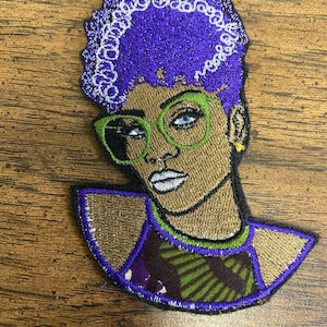 New Arrival| Purple Passion|Afro Centric Patch|Applique Black History Patterned