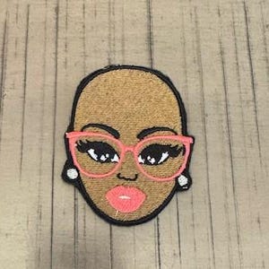 Bald Lady Patch|Cancer Awareness Iron-On Patch