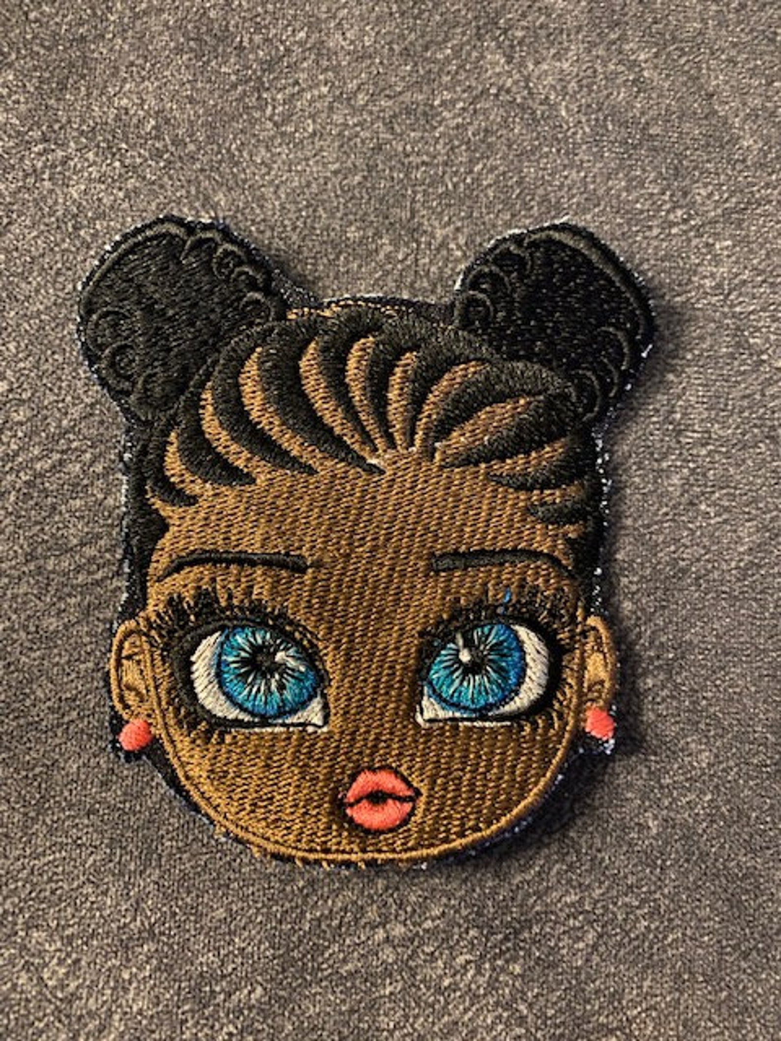 Afro Puff Girl Patch - Etsy