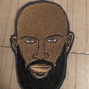 Bald Bearded Man Patch-Jacket Patch,