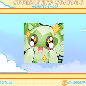 Geanimeerde Sprigatito-emote voor Twitch, direct downloaden