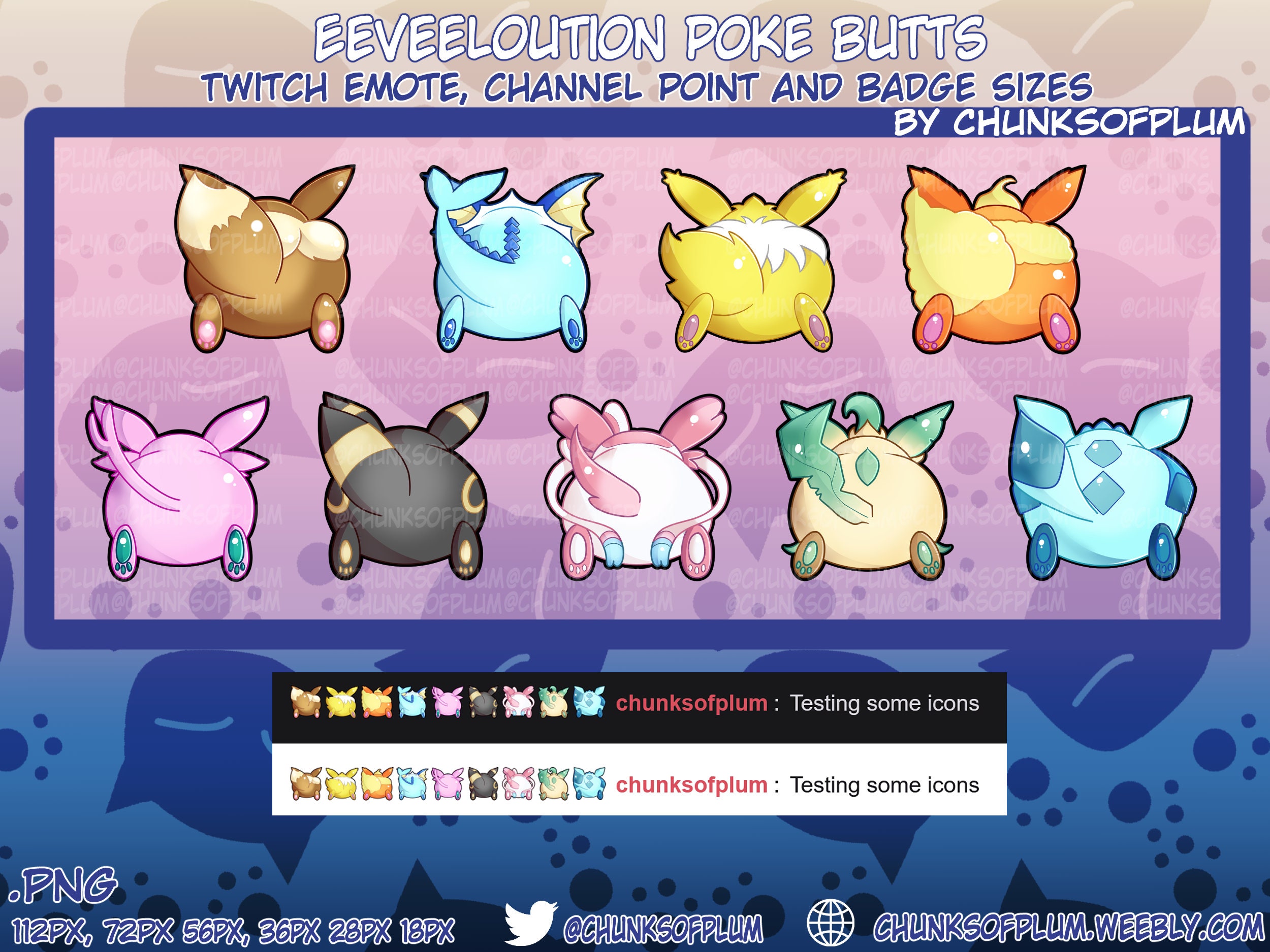 Poki Emotes IEeveelutionsI Sit Emote Twitch Emotes -  Portugal