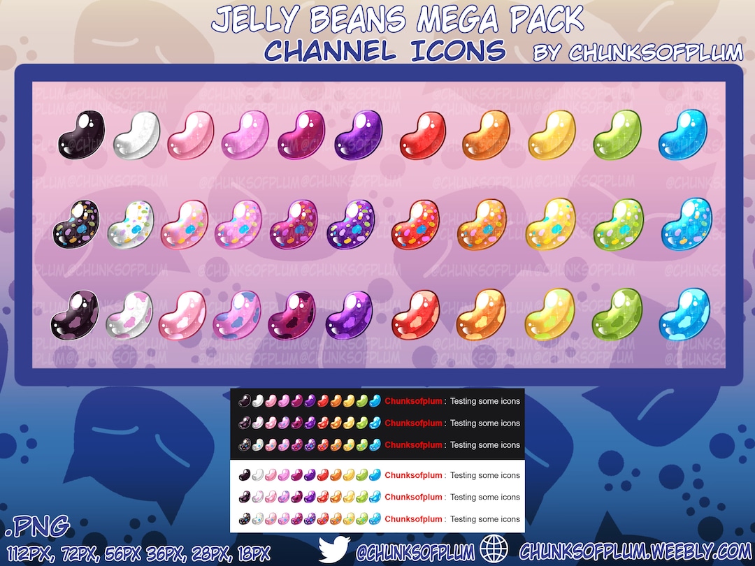 Jelly Bean Twitch Badge Mega Pack Etsy
