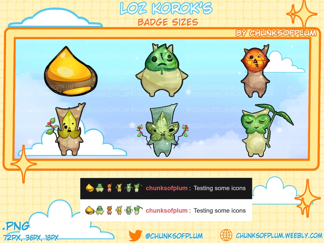 6 Zelda Korok Badges for Use on Twitch - Etsy