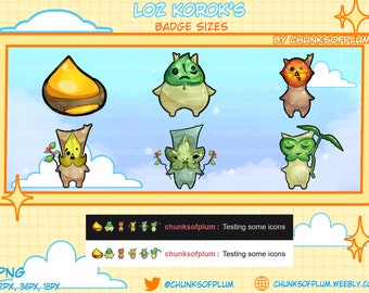 6 Zelda Korok Badges für die Verwendung auf Twitch
