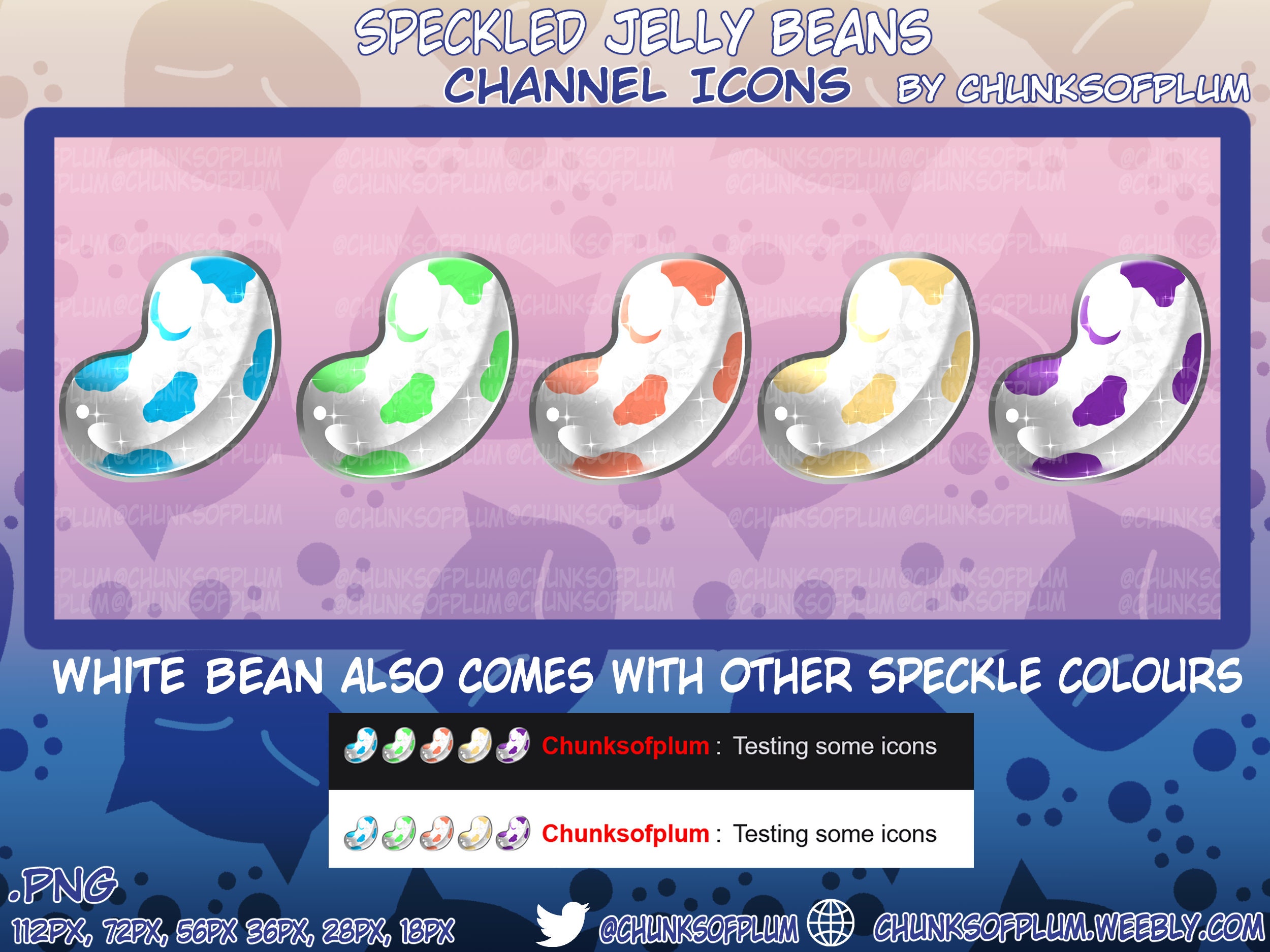 11 Speckled Jelly Bean Twitch Badges Etsy