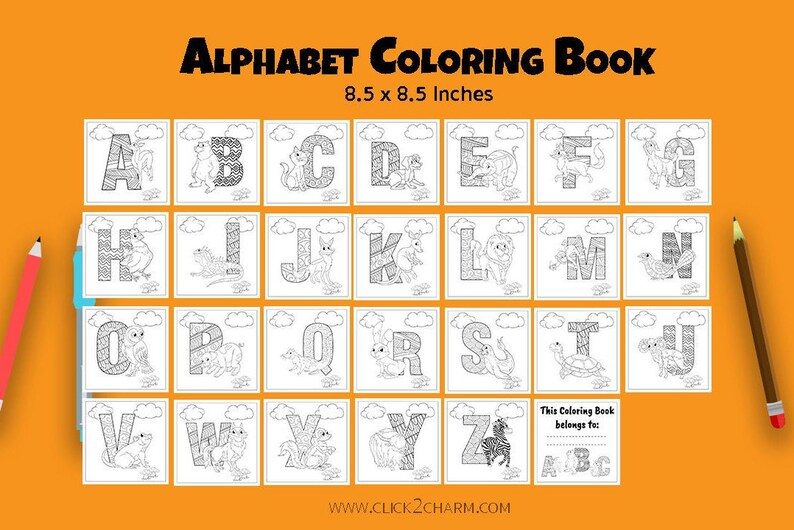 Download KDP Interior Template: Alphabet Coloring Book for Kids ...