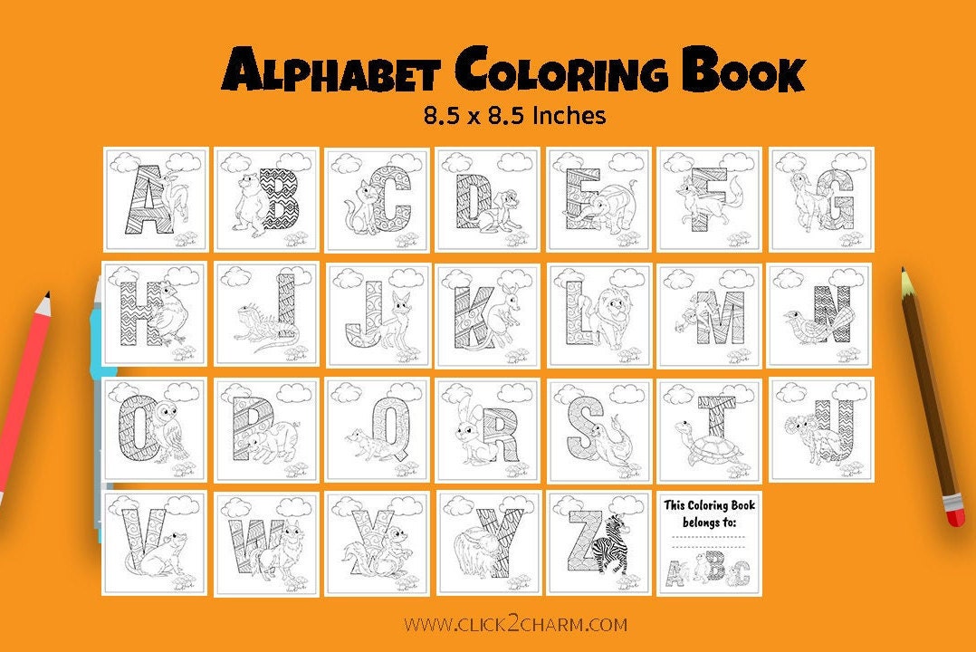 KDP Interior Template: Alphabet Coloring Book for Kids & Toddlers ...