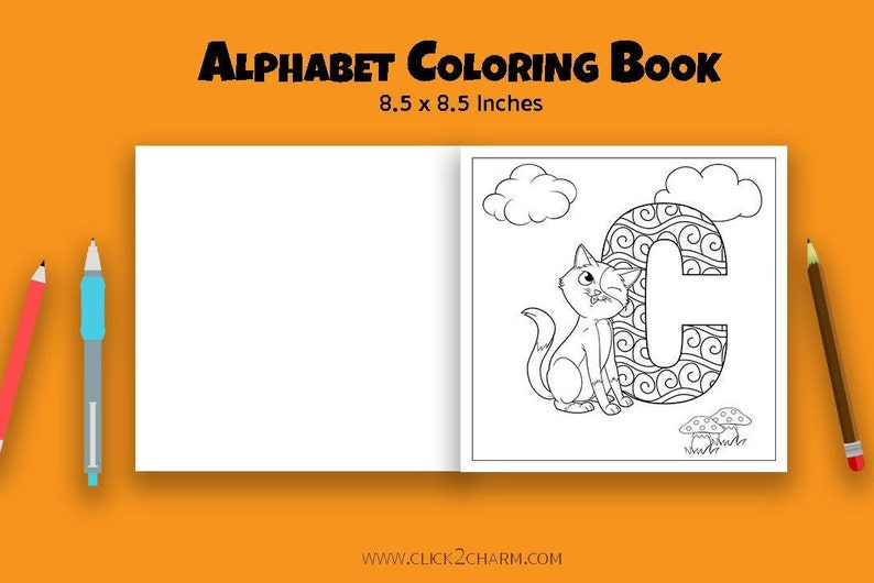 Download KDP Interior Template: Alphabet Coloring Book for Kids ...