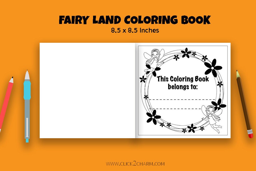 Download Kdp Interior Template Fairy Land Coloring Book For Kids Etsy