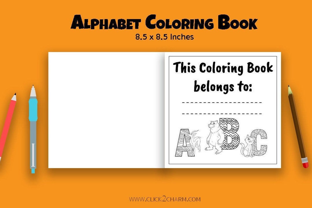 KDP Interior Template: Alphabet Coloring Book for Kids & Toddlers ...
