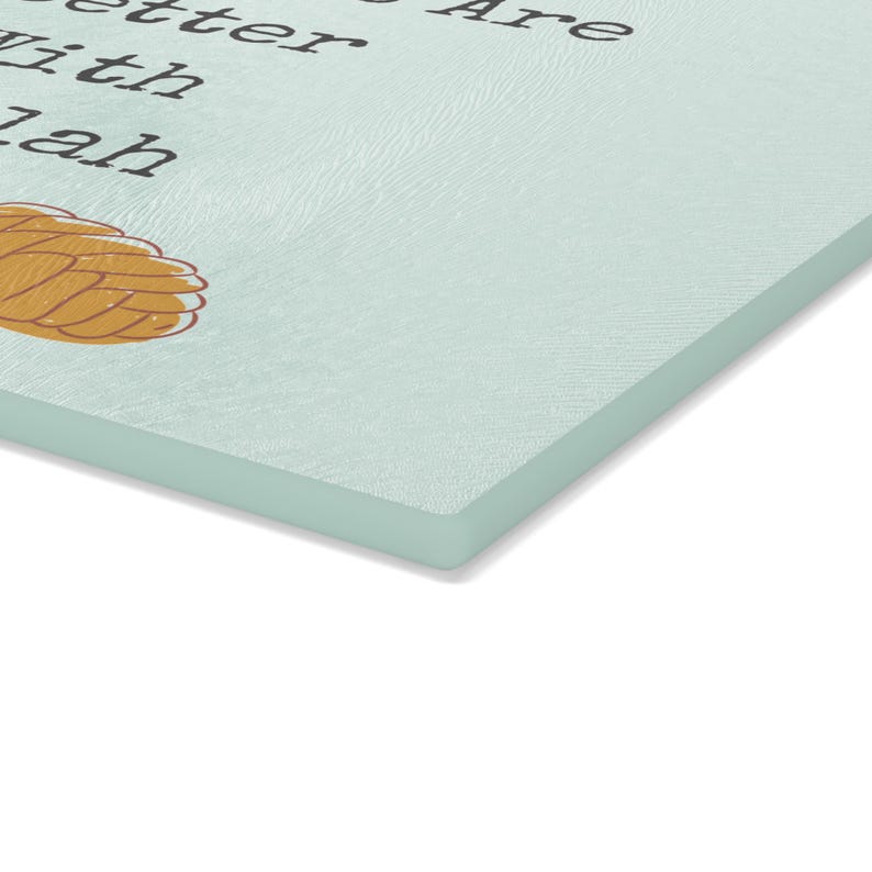 Fridays are Better with Challah Glass Cutting Board image 4