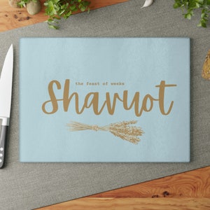 Shavuot Glass Cutting Board