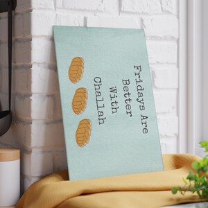 Fridays are Better with Challah Glass Cutting Board image 11
