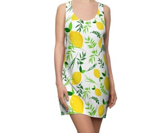Zitronen-Druckkleid, Sukkot-Urlaubskleidung, Laubsäge-Festkleidung