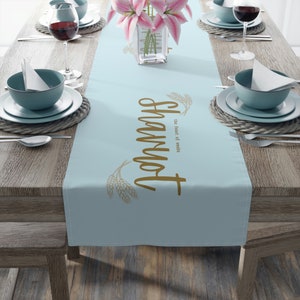 Shavuot Table Runner with symbolic wheat sheaf and Feast of Weeks,for Shavuot dairy meal, after Passover,receiving of Torah celebration