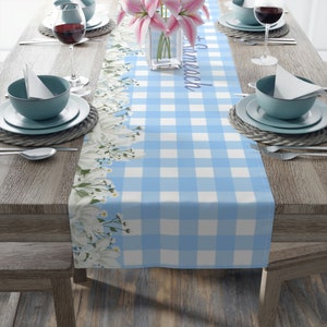 Gingham Shavuot Table Runner