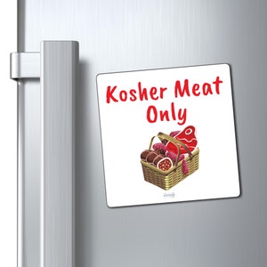 Magnet for Jewish Kosher Kitchen, Kosher Meat Only, for observant Jewish kitchen, for new home