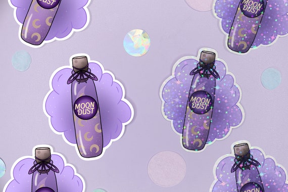 Moon Dust Potion Sticker | Holo Stickers Holographic Sticker | VSCO Stickers Witch Sticker Kawaii Stickers | Vinyl Stickers Laptop Stickers