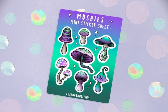 Enchanted Mushroom Mini Sticker Sheet | Planner Stickers Bullet Journal Stickers | Stationery | Forest Sticker Sheet | Scrapbooking Mushies