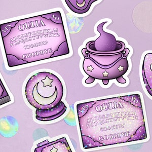 Pastel Witch Sticker Pack | Holo Stickers | Holographic Sticker | Witchy Kawaii Sticker | Pastel Sticker | Vinyl Stickers | Laptop Stickers