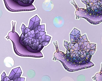 Naklejki z kryształowym ślimakiem | Naklejki Holo Naklejki holograficzne | Naklejki VSCO Naklejki Witch Naklejki Kawaii | Naklejki winylowe Naklejki na laptopa