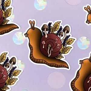 Forest Snail Sticker | Witch Stickers Autumn Sticker | VSCO Stickers Witch Sticker Kawaii Stickers | Vinyl Stickers Laptop Stickers | Fall