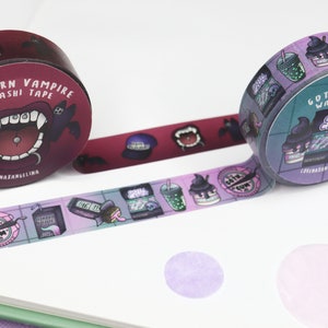 Gothic Washi-tapes | Vampier Washi | Snoep Washi | Halloween Washi-tape | Bubble Tea Art TVD | Herfst Spooky Bullet Journal Bujo Scrapbooking