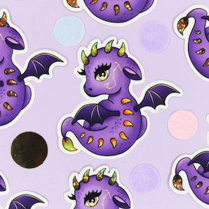 Pegatinas Dragón Escorpio | Etiquetas engomadas del signo del zodiaco | Etiqueta engomada del escorpión | Pegatinas para portátiles | Adhesivos efecto purpurina | Etiqueta engomada resistente a la intemperie Etiqueta engomada del coche
