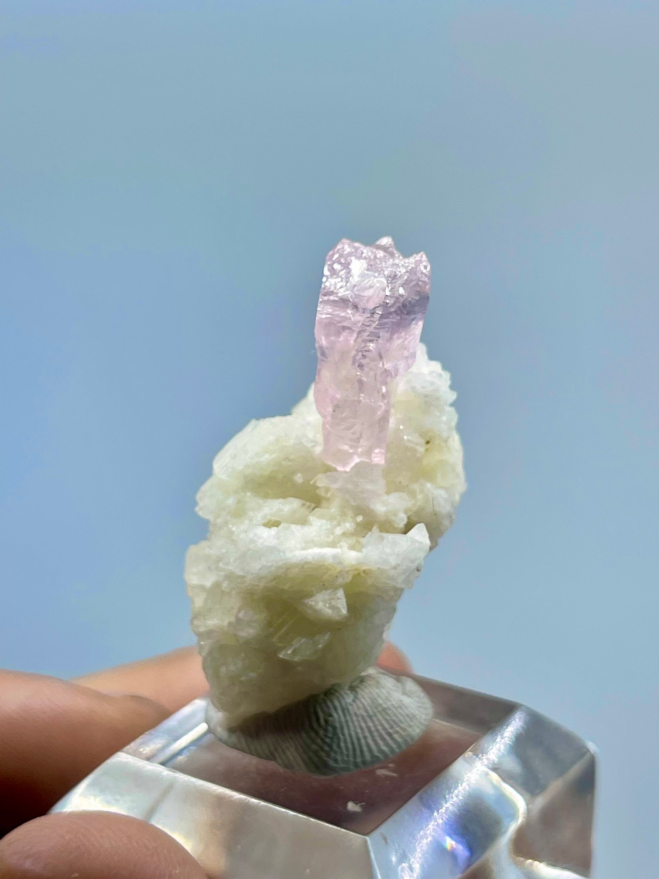 Rutilated Rose Quartz on Albite, Super Rare Matrix Piece Brazil Itinga