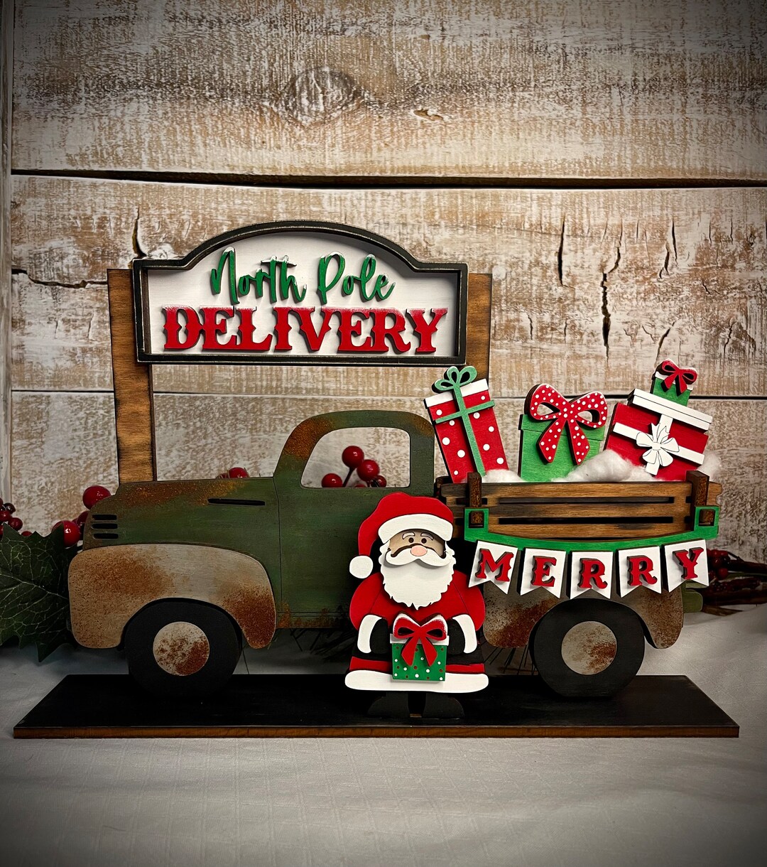Santa Insert Santa- Christmas Inserts for Farmhouse Truck,interchangeable Decor ...