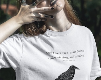 Edgar Allan Poe Raven T-shirt: Gothic Poem Tee