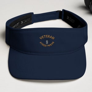 Veteran Streetwear Visor | Men&#39;s Visor | Women&#39;s Visor | US Military Veteran Gift | Retired Army | Retired Navy | Retired Marine | Air Force