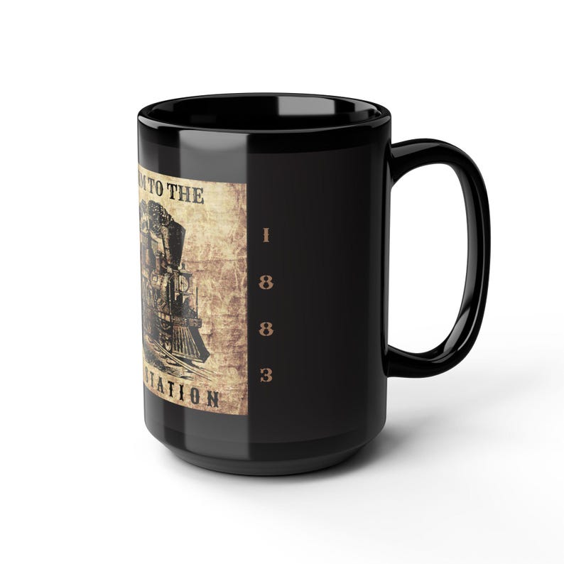 Take Him to the Train Station Mug: Yellowstone Inspired Black Ceramic Coffee Cup image 12