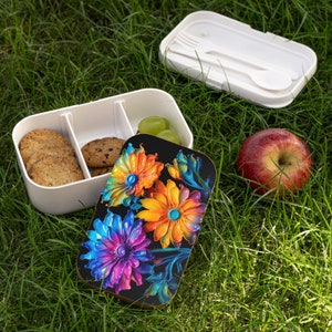 Sunflower Serenade Bento Lunch Box - A Vibrant Delight for Your Lunchtime Adventures | School Lunch Box | Adult Lunch Box | Kids Lunch Box