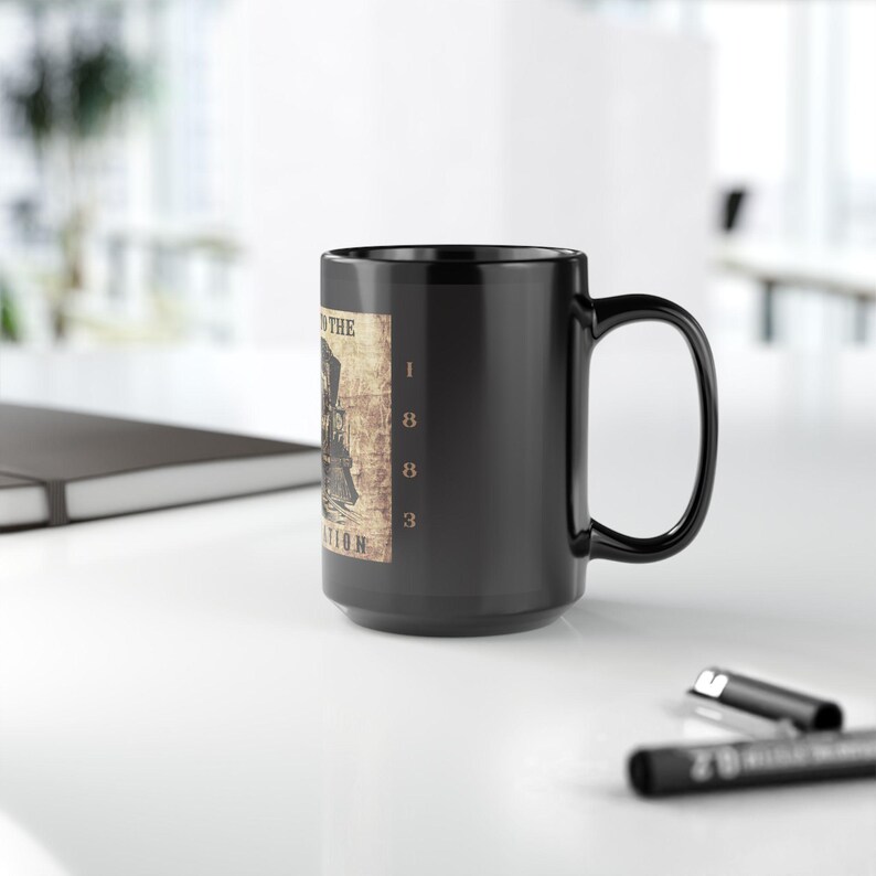 Take Him to the Train Station Mug: Yellowstone Inspired Black Ceramic Coffee Cup image 15