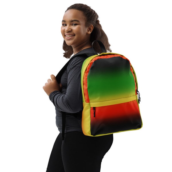Rasta Style Backpack with Silky Lining | Back to School | Overnight Bag | Weekender Bag | Reggae Bag