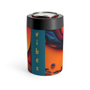 Sunset Vibes Stainless Steel Can Holder: 12oz Bottle Cooler