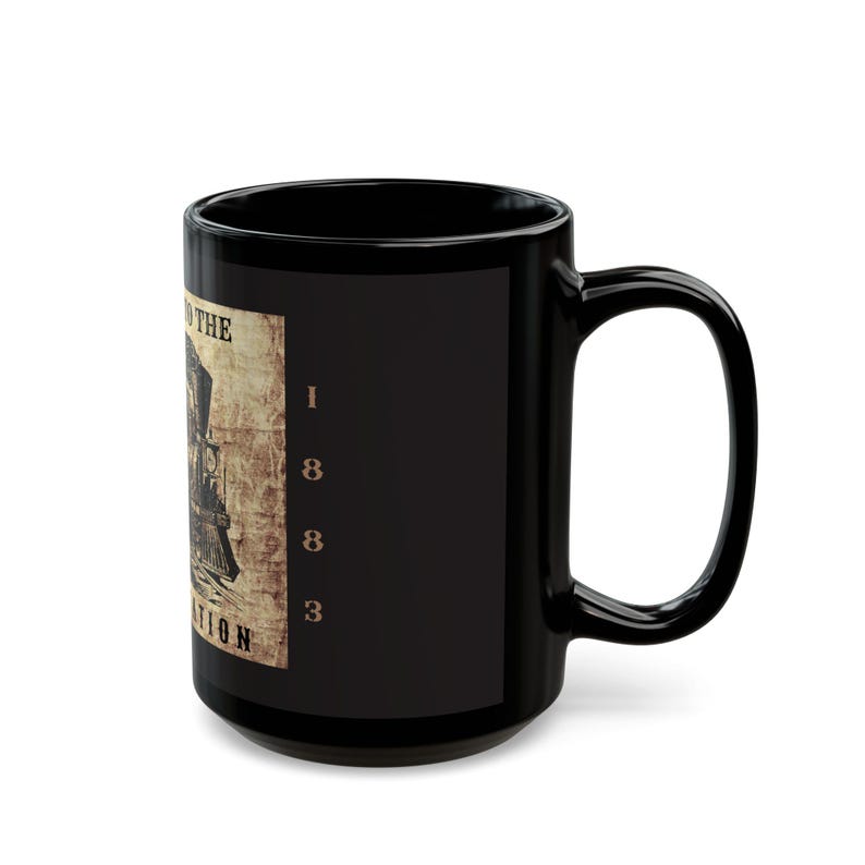 Take Him to the Train Station Mug: Yellowstone Inspired Black Ceramic Coffee Cup image 8